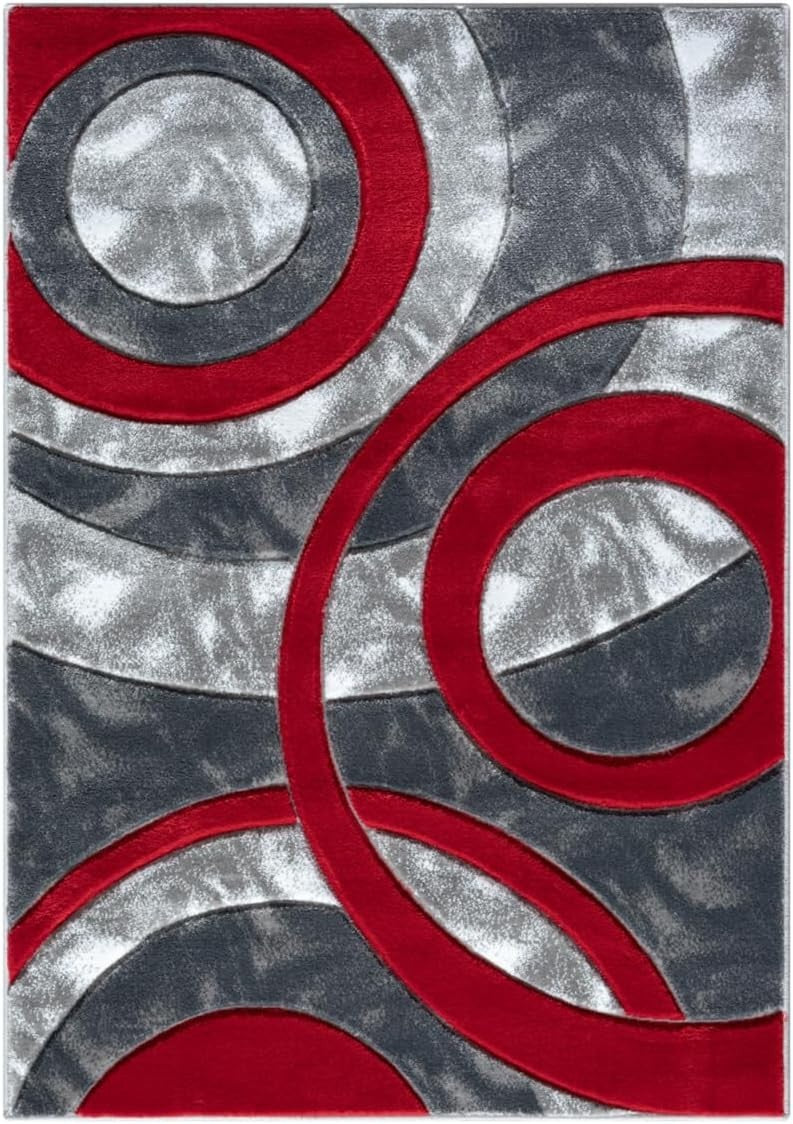 Red Shaggy Door Mat 50x80cm Soft Non Slip Indoor Rug Kitchen Hallway Mat