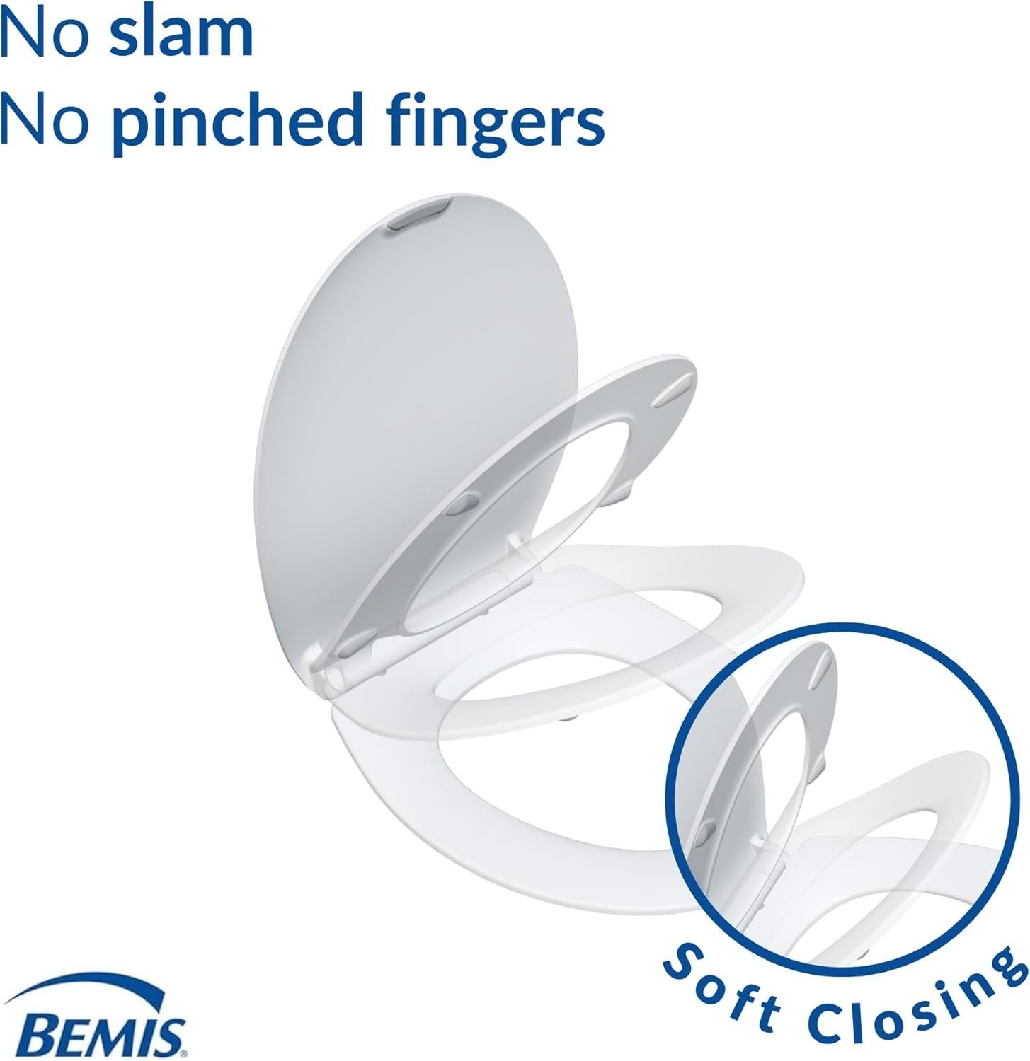 Slim Soft Close Toilet Seat Matt White | Quick Release Click & Clean