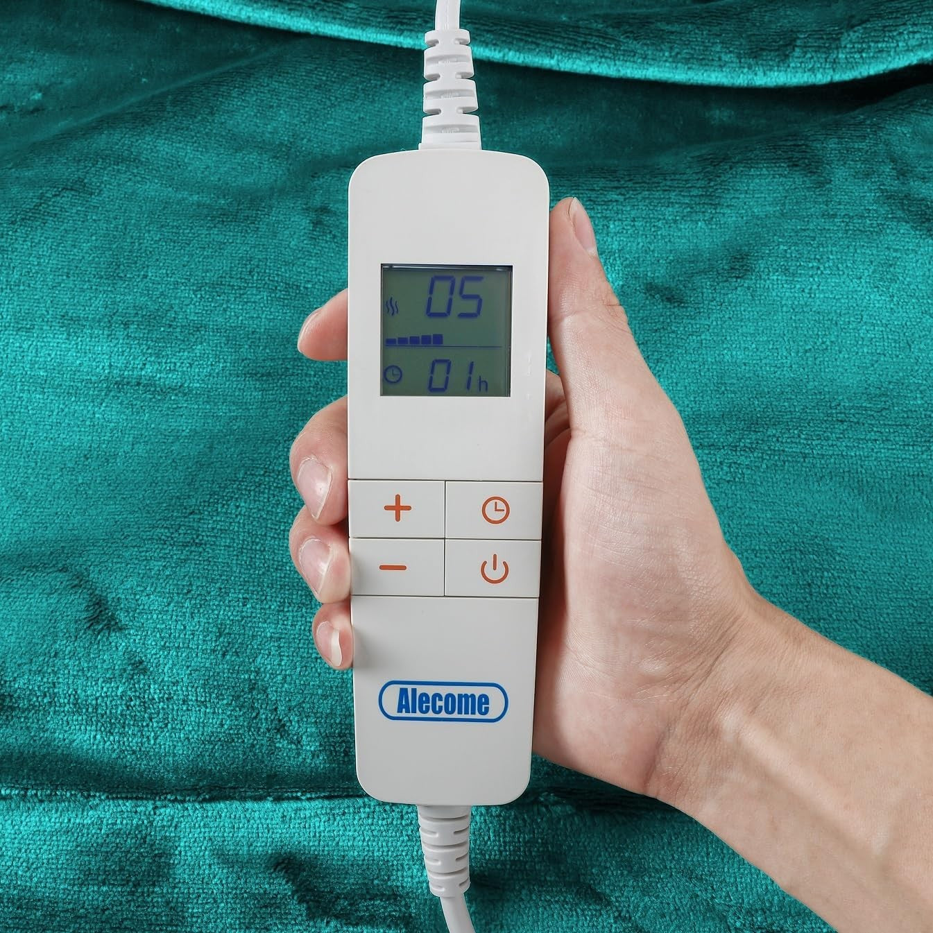 Electric Heated Throw Blanket 10 Heat Settings Washable Timer 160x130cm