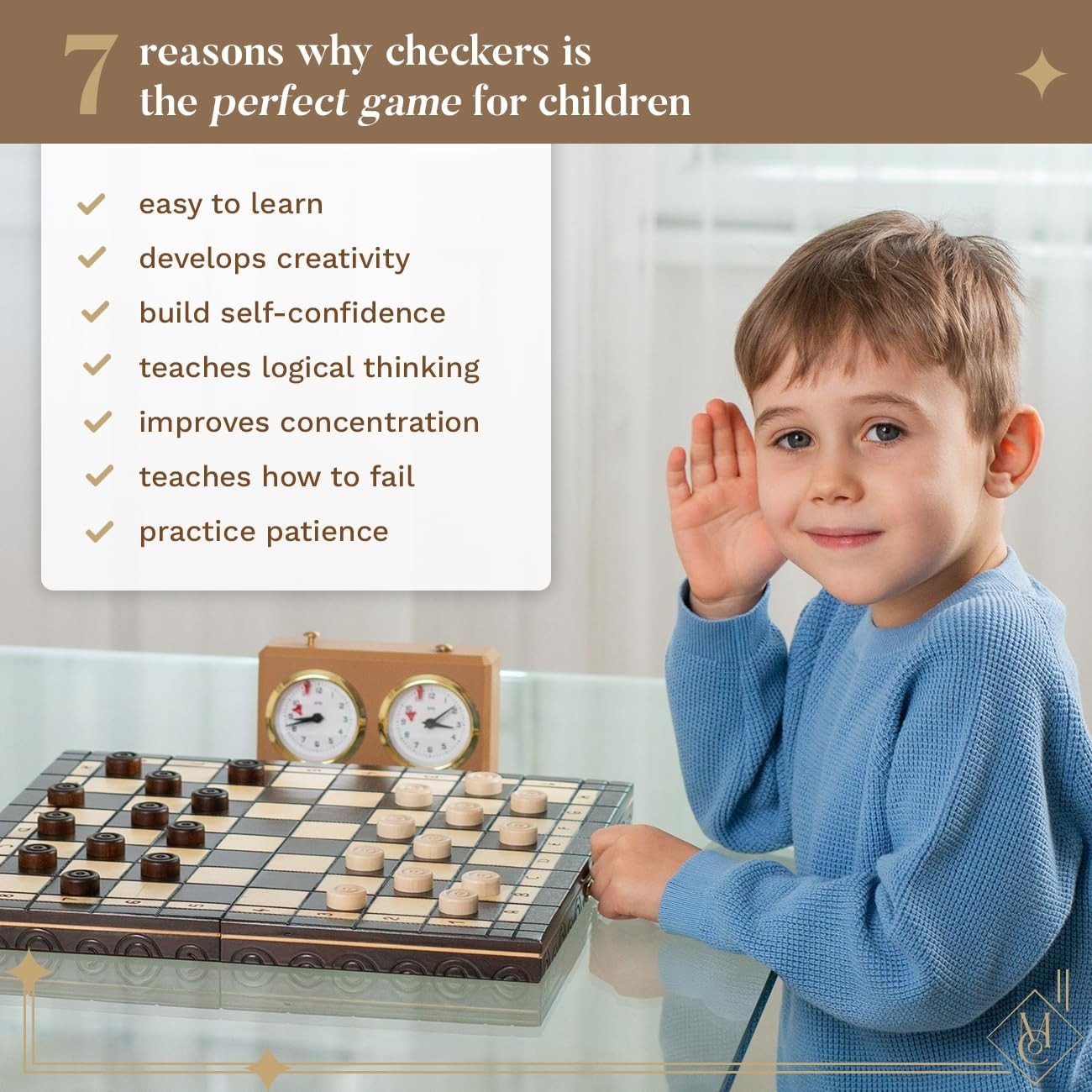 35cm Wooden Chess & Checkers Set | Foldable Travel Board | 2-in-1 Classic Game