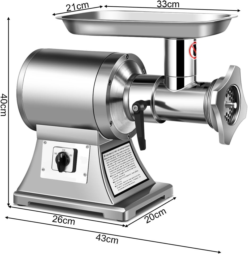 750W Electric Meat Grinder Sausage Maker Mincer 250kg/h Stainless