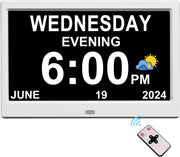 10.1” Dementia Digital Clock Large Day Date Display Auto Dimming Elderly