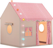 Large Kids Indoor Play Tent w Lights Mat Window Toddler Playhouse