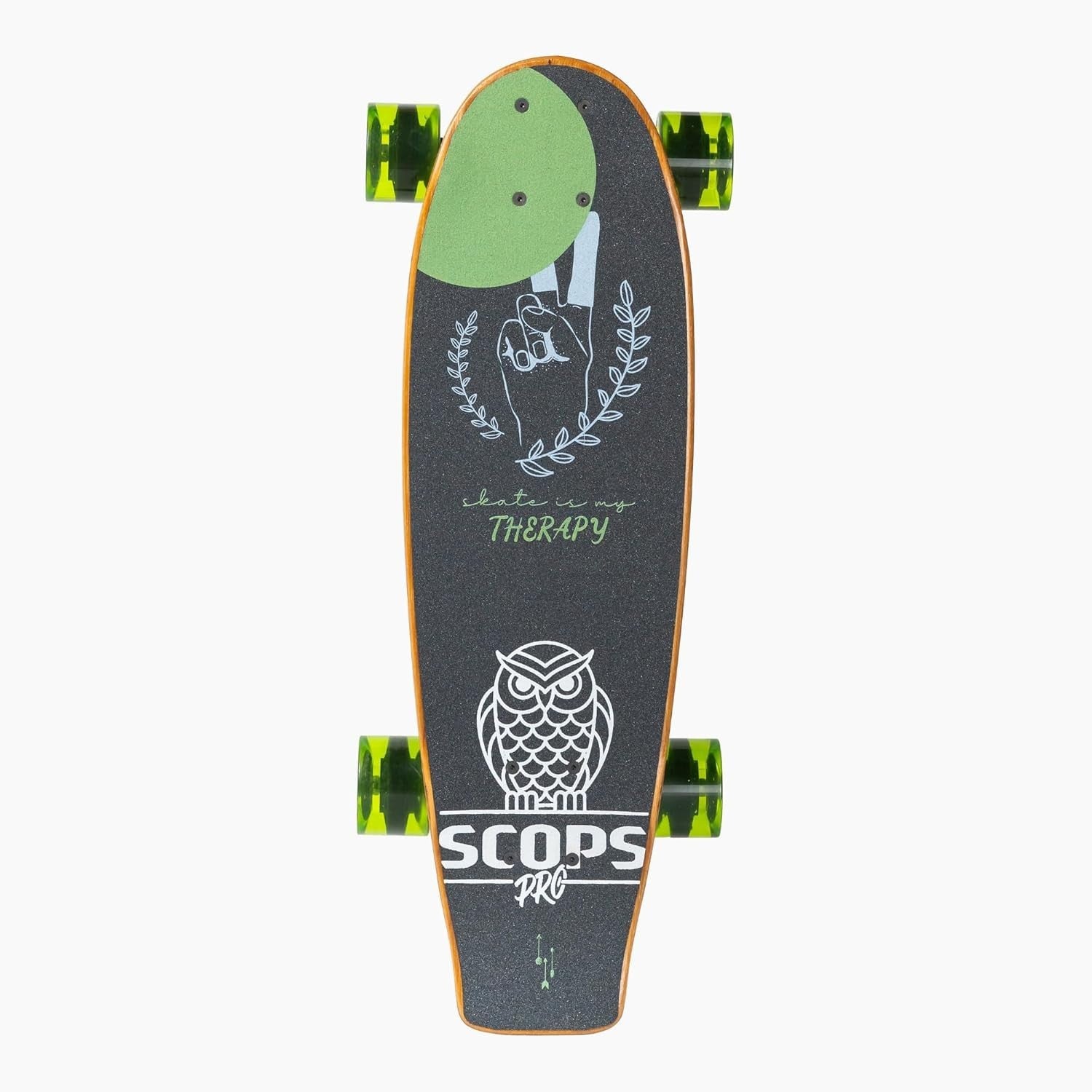 Complete Shortboard Skateboard 26" Cross Fingers ABEC-9 Deck