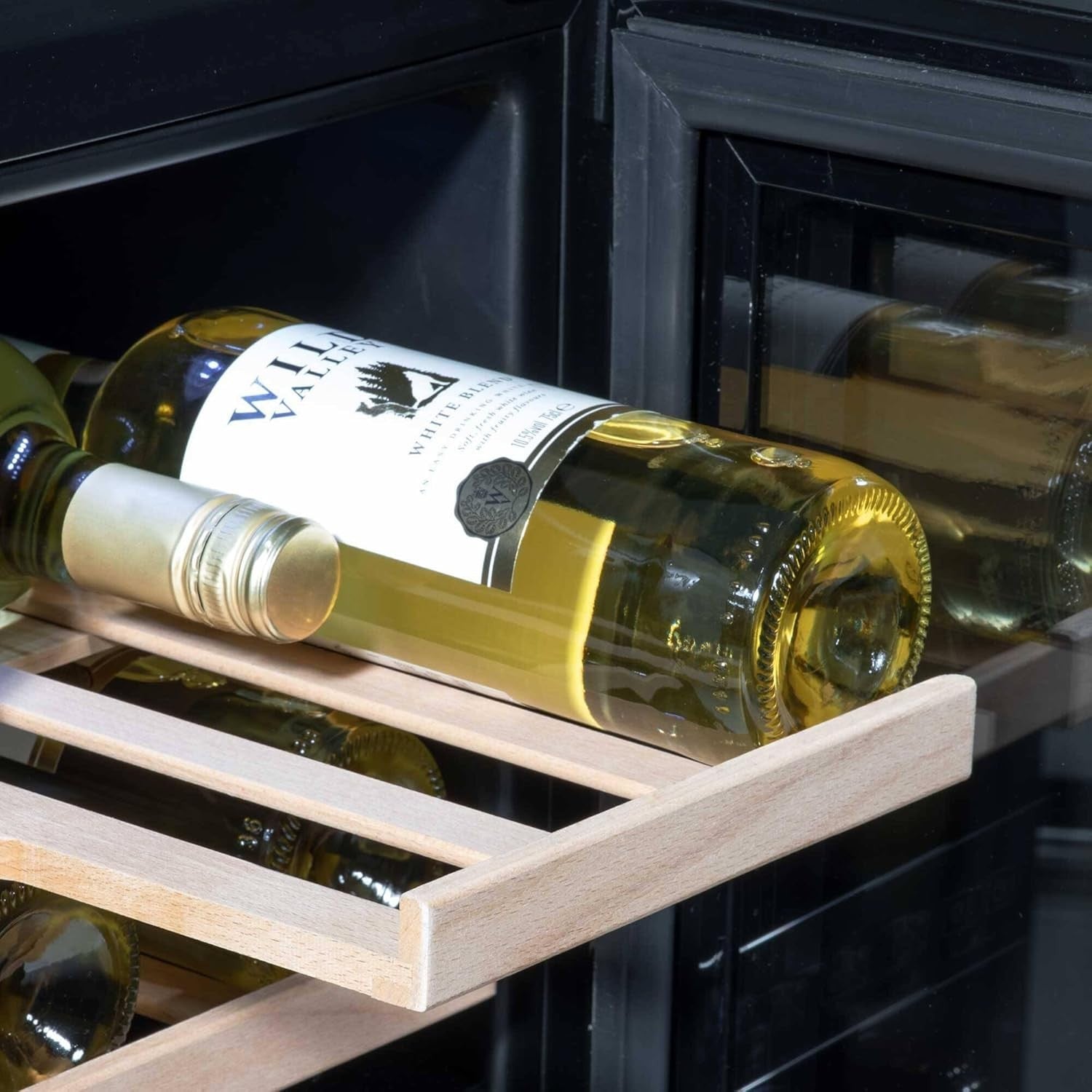 Slim Built In Wine Cooler 30cm Under Counter Fridge Touch Control 20 Bottle