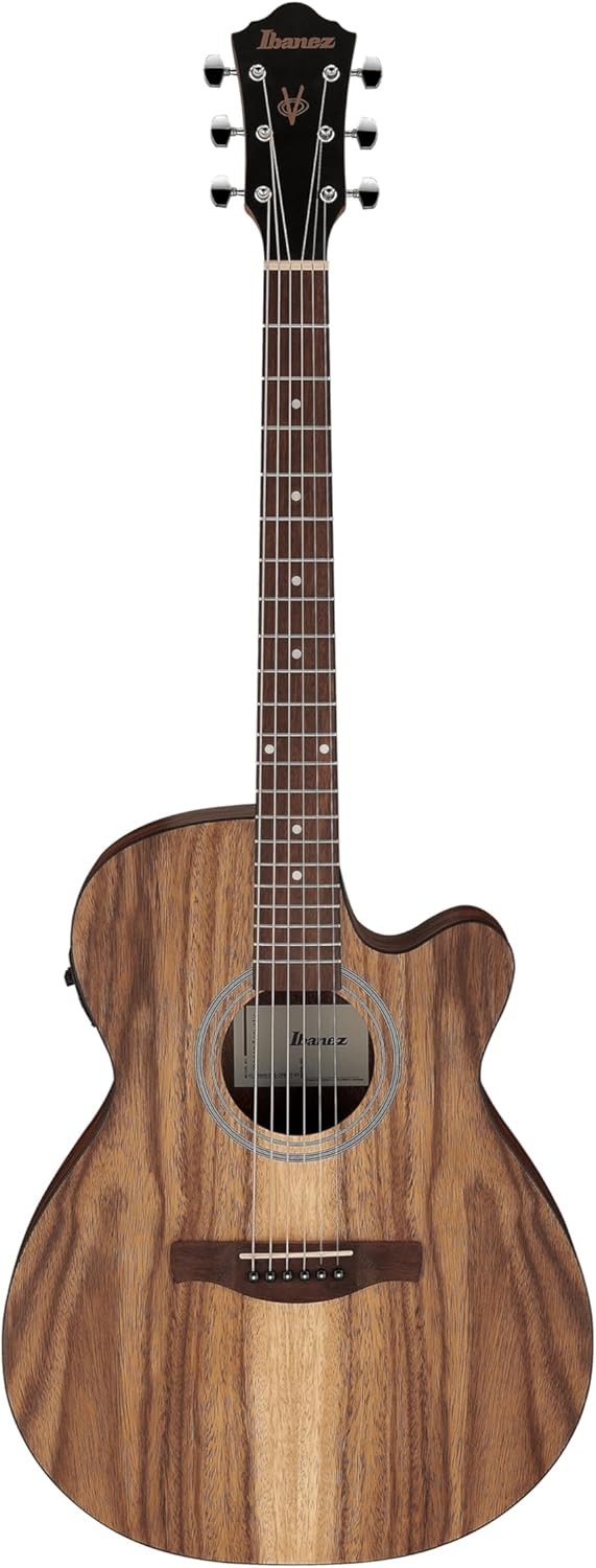 Electro Acoustic Guitar Cutaway Open Pore Brown EQ Preamp