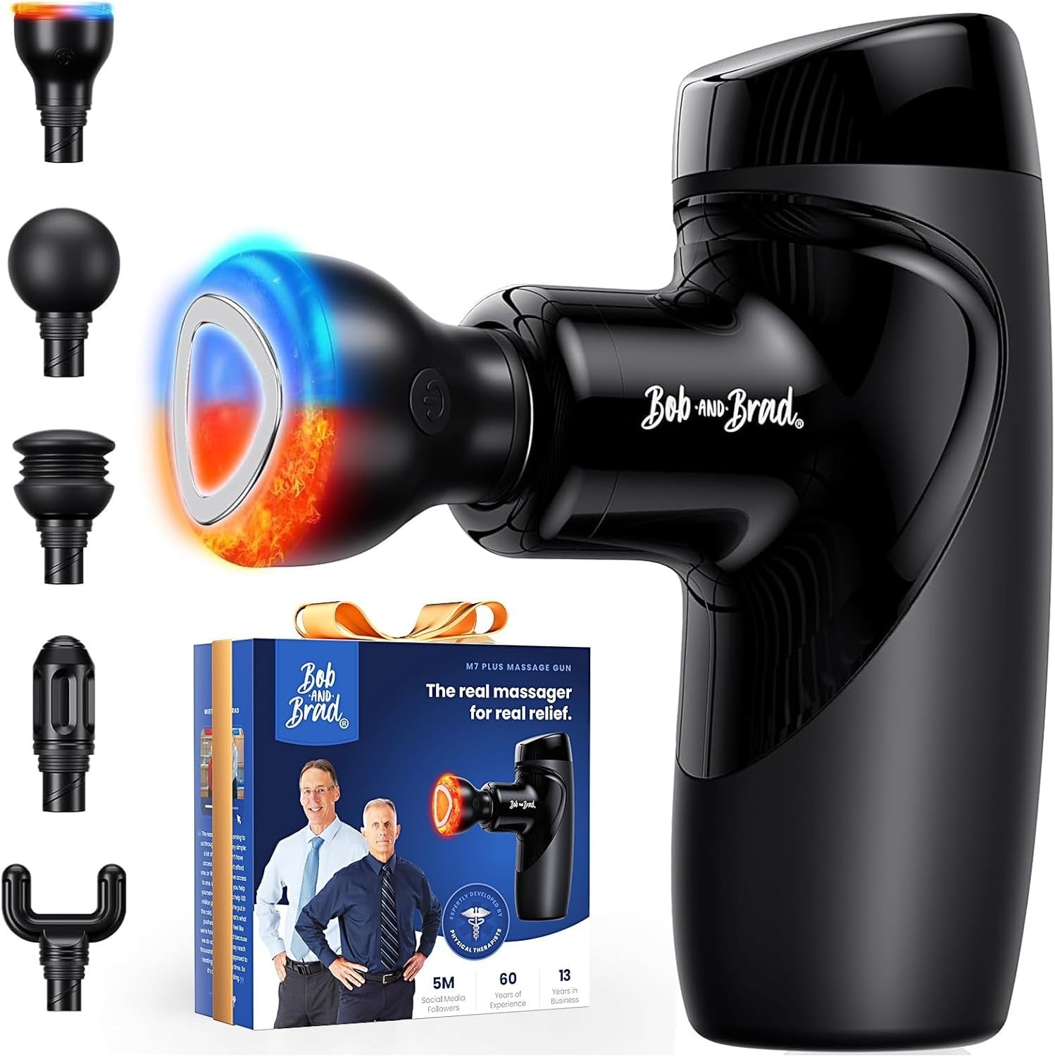 Deep Tissue Massage Gun Heat Therapy 9mm Amplitude Quiet Muscle Relief