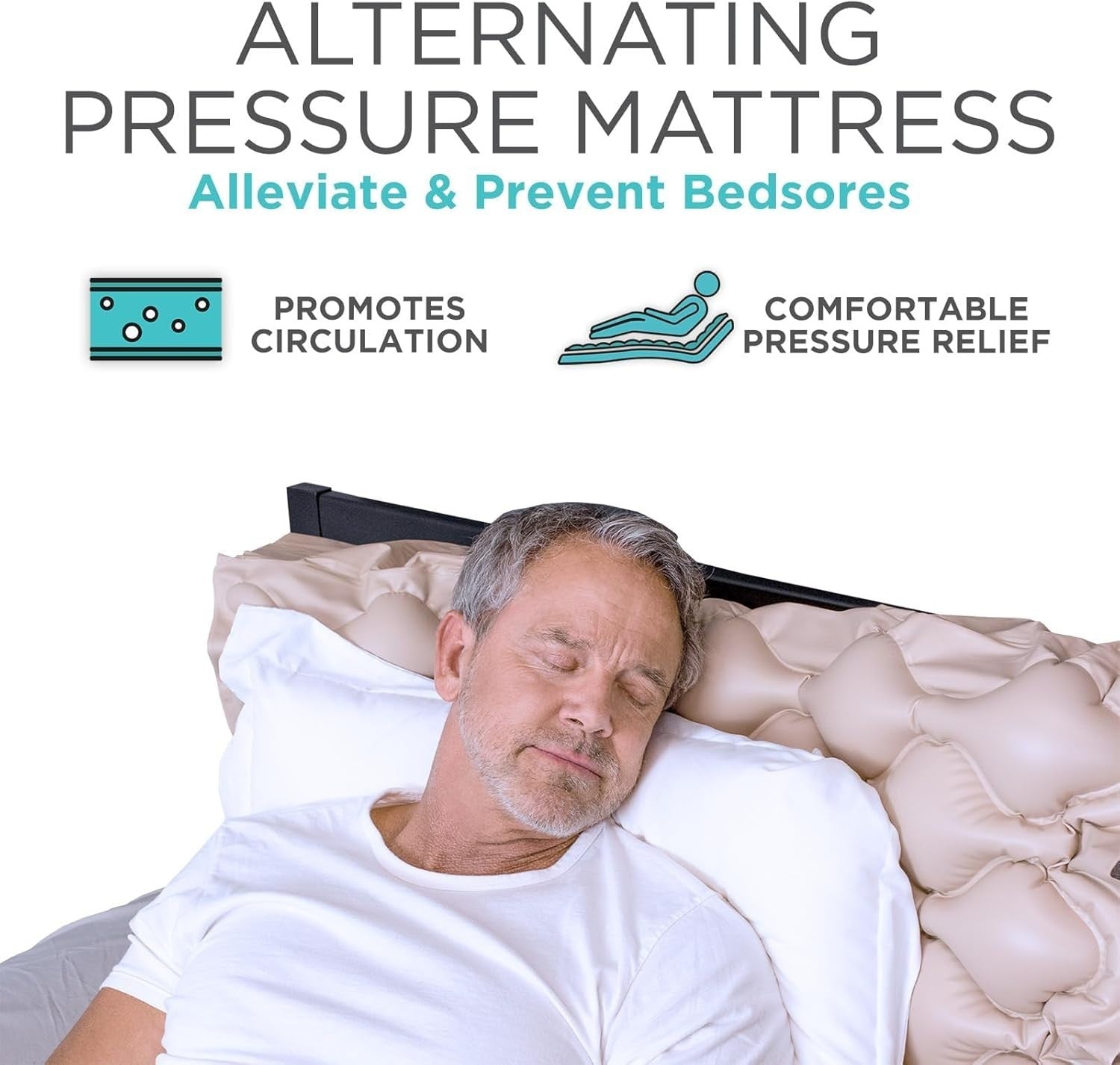 Alternating Pressure Mattress Air Bed for Bedsores – Electric Pump Included