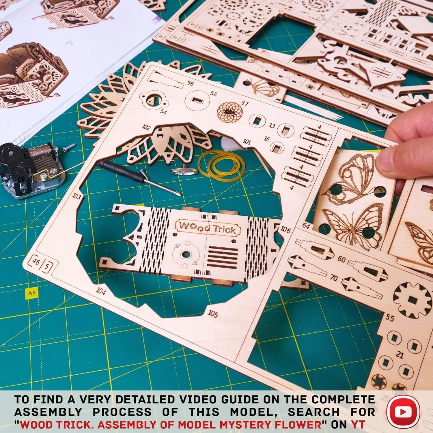 3D Wooden Music Box Kit DIY Puzzle for Adults & Kids - Unique Keepsake Gift