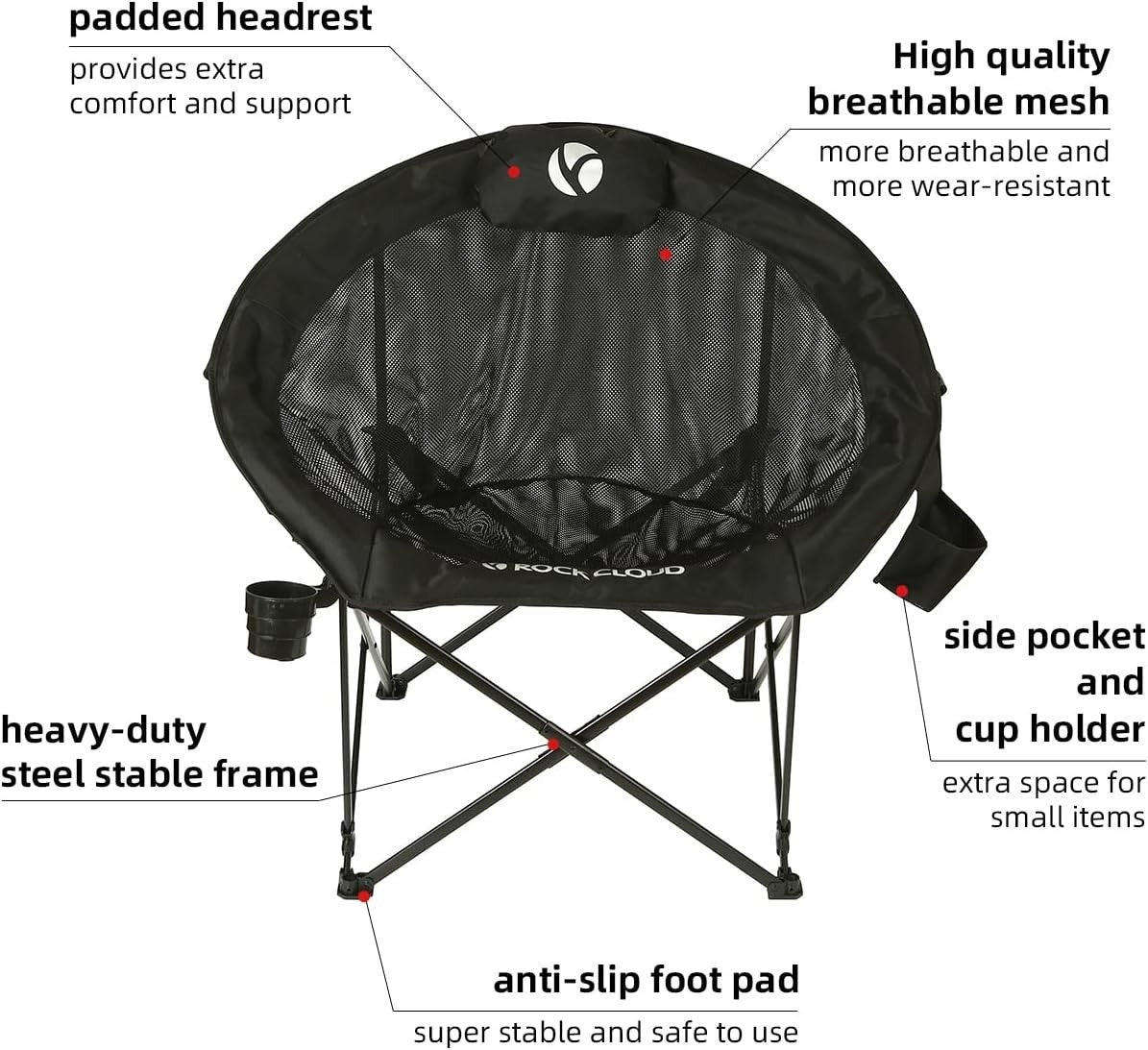 Portable Folding Camping Chair Lightweight Outdoor Hiking Beach Seat