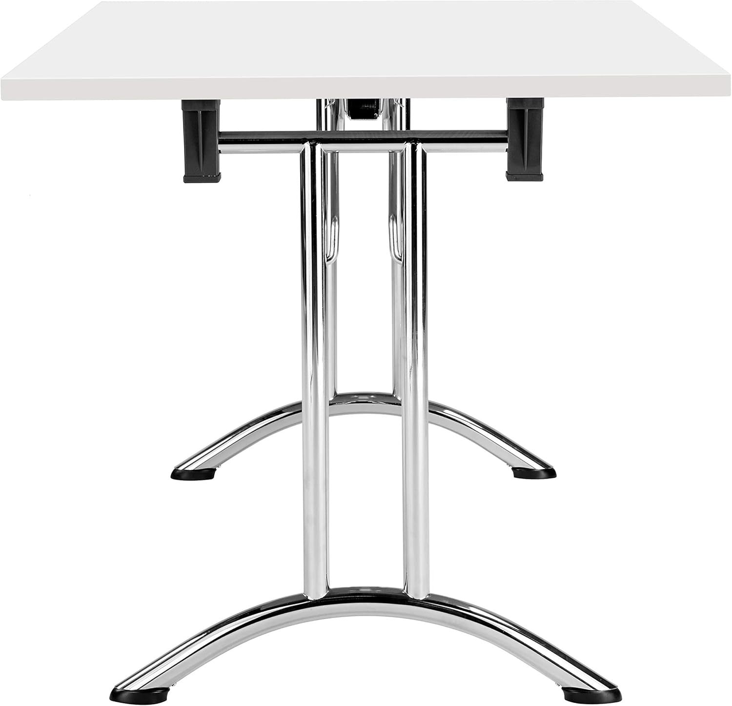 Folding Office Table – Sturdy White 160x70cm Space-Saving Work & Meeting Desk