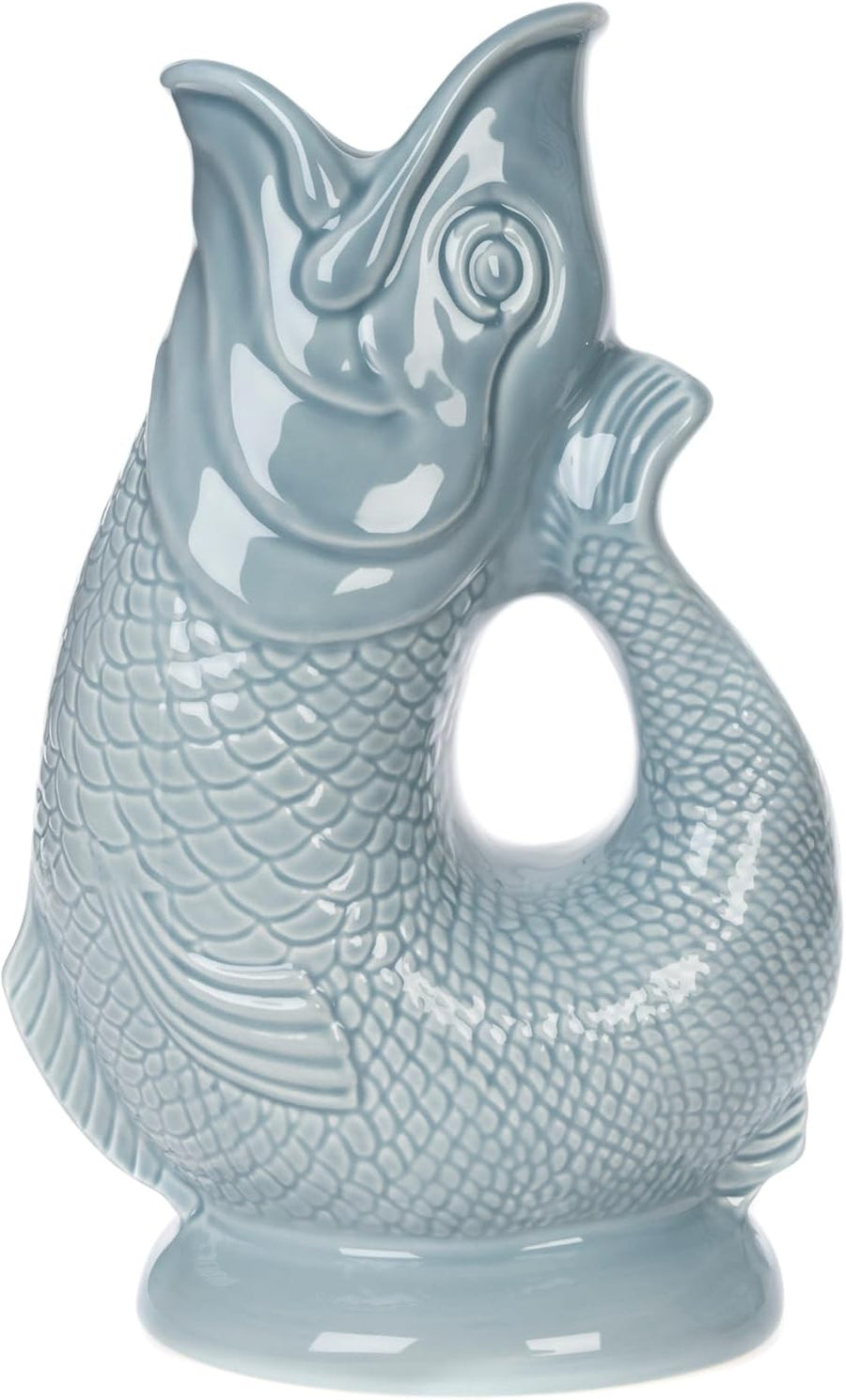 Fish Shaped Ceramic Jug Vase 1.4L Decorative Water Pitcher 28cm
