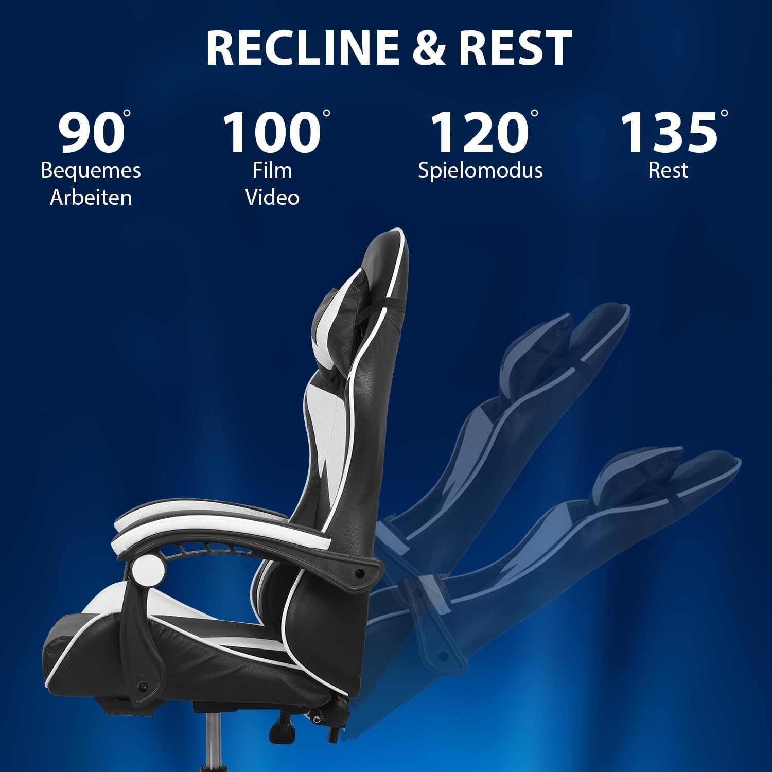 Big & Tall Gaming Chair Adult High Back Ergonomic Faux Leather PC Office Seat