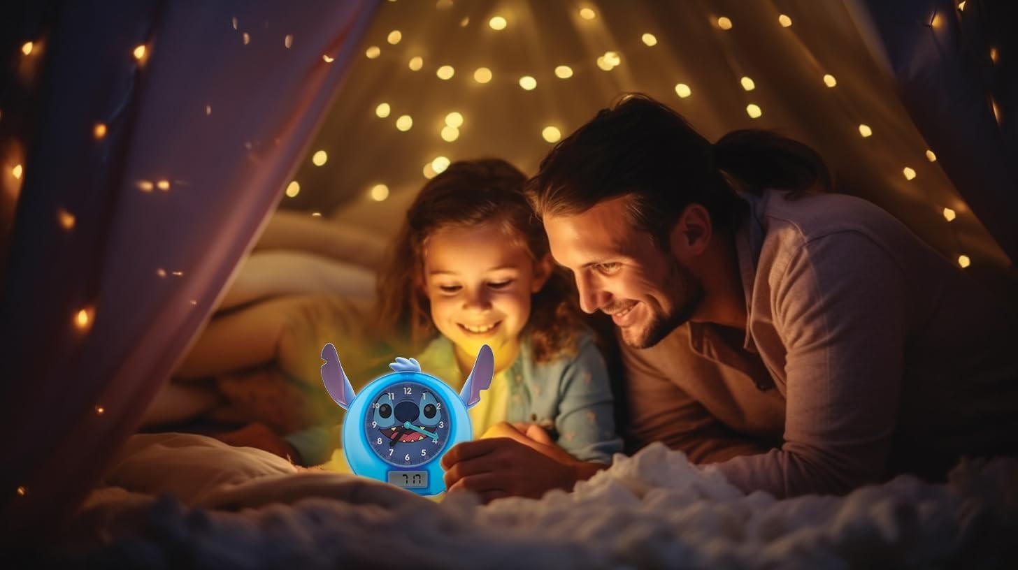 Blue Kids Sleep Alarm Clock Night Light Dawn Simulator Story Teller