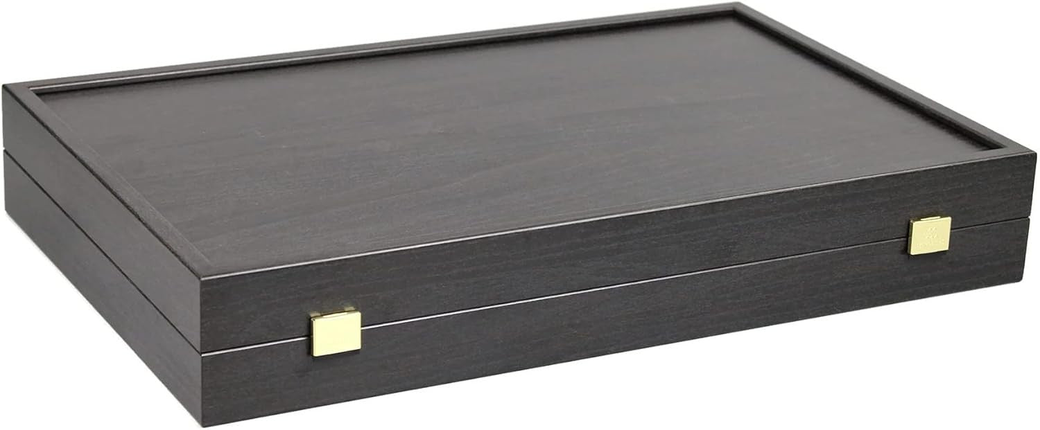 23 Inch Wooden Tournament Backgammon Set Foldable Luxury Board Game