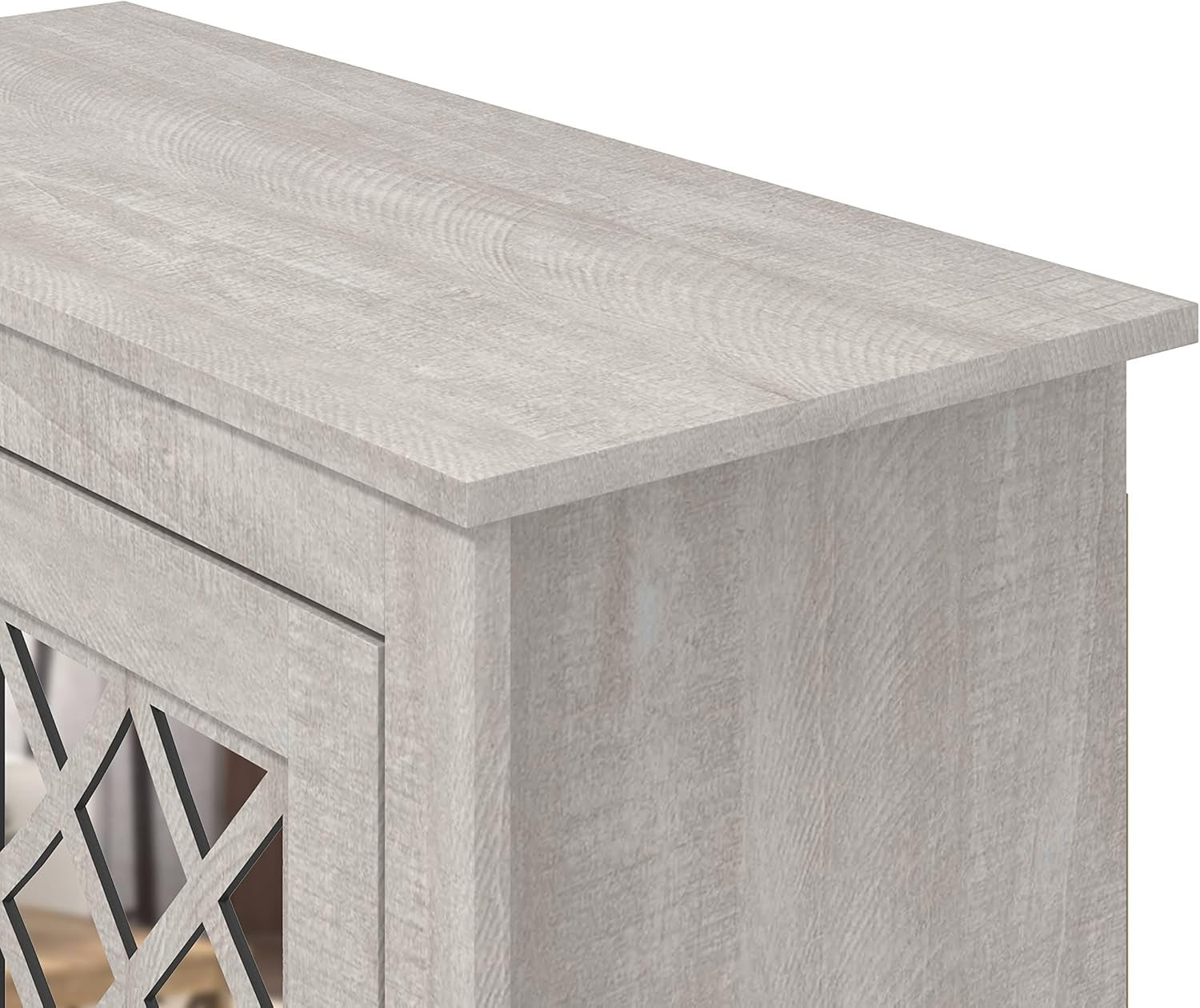 Modern 12 Pair Shoe Cabinet with 2 Doors & Adjustable Shelves – Dusty Grey