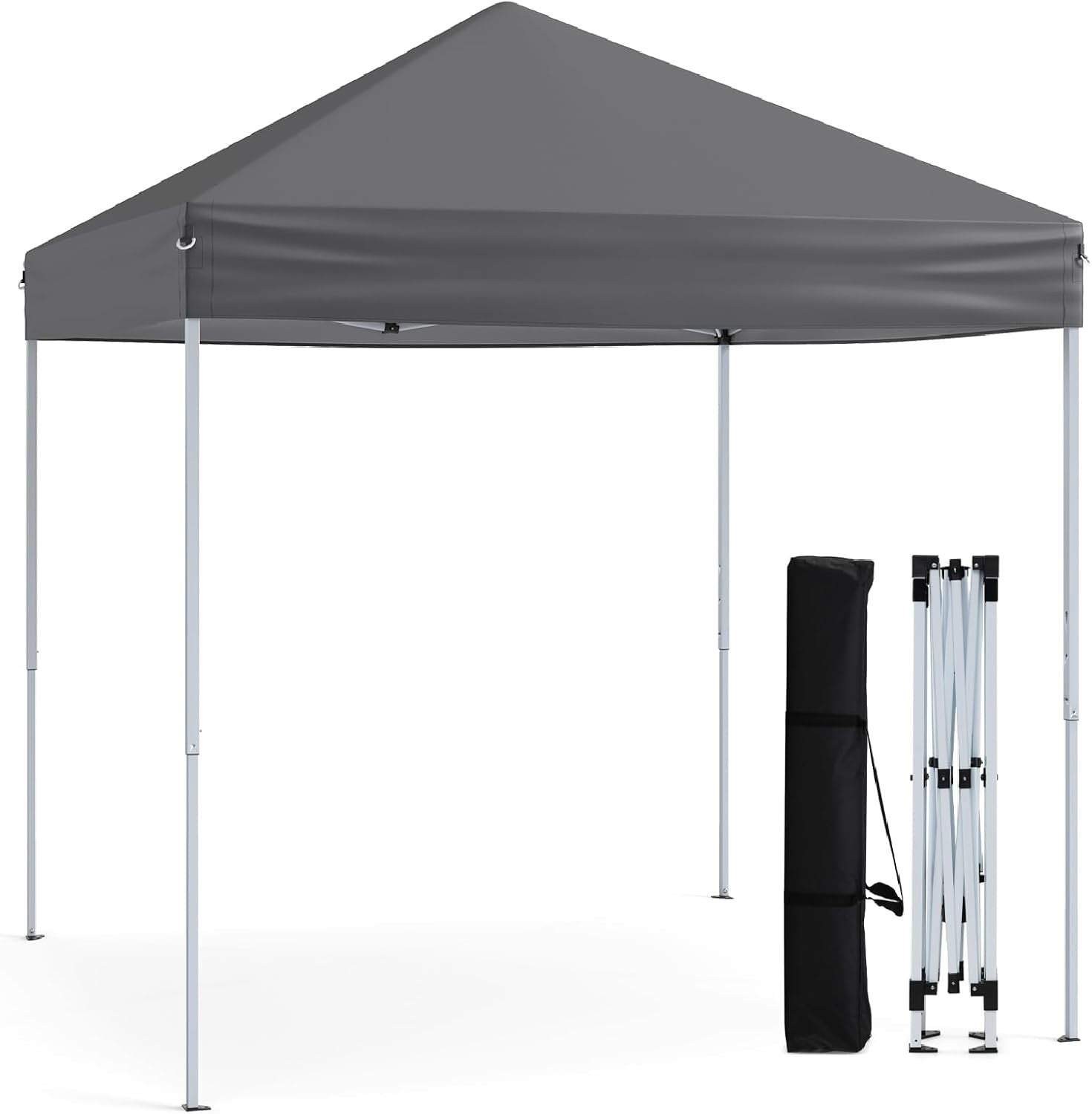 2x2m Pop Up Gazebo Adjustable Waterproof Sun Shelter w/ Carry Bag Grey