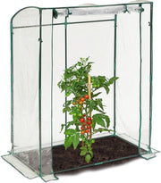 PVC Tomato Greenhouse 170x130x75cm | Walk-In Mini Grow Tent with Zip Door