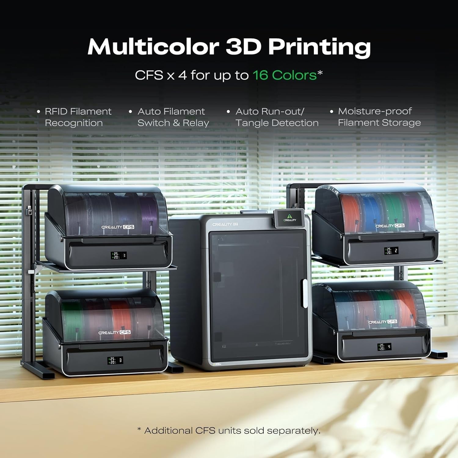 Multicolor High-Speed 3D Printer 600mm/s Auto Level AI Camera 300°C