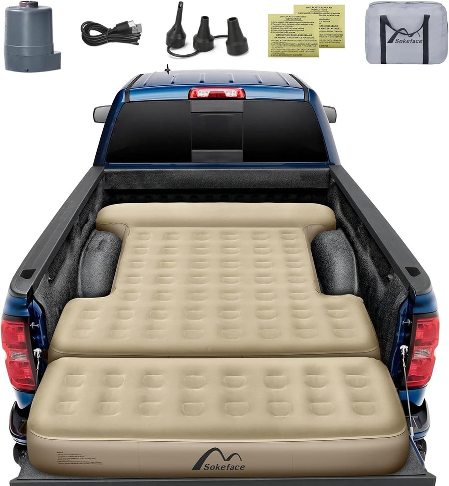 Truck Bed Air Mattress 5.5-5.8ft | Inflatable, Wireless Pump, Portable Camping