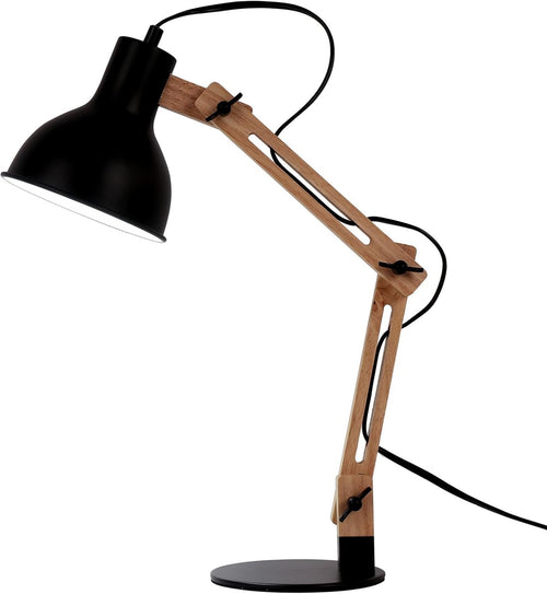 Wooden Swing Arm Desk Lamp Adjustable Architect Task Light for Office