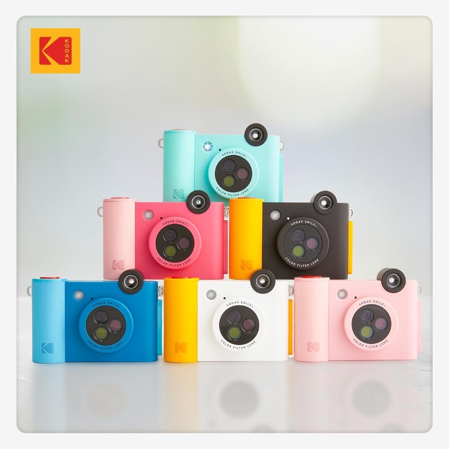 2-in-1 Digital Instant Camera Bluetooth Photo Printer 10MP Blue