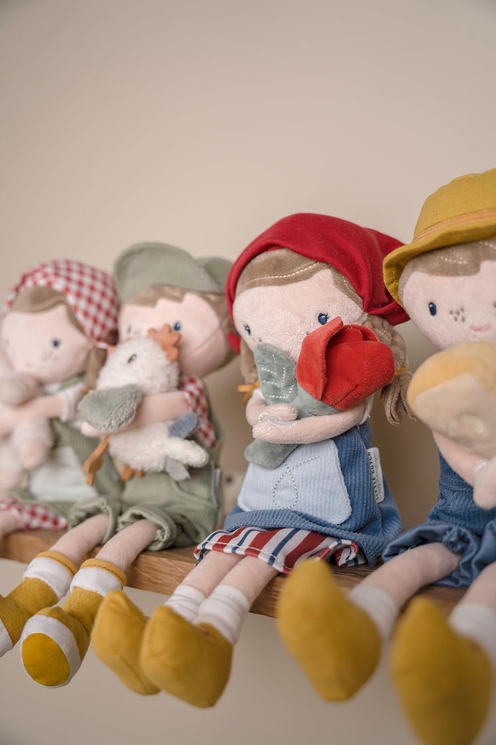 35cm Rag Doll Peasant Woman Plush with Sheep Soft Toy