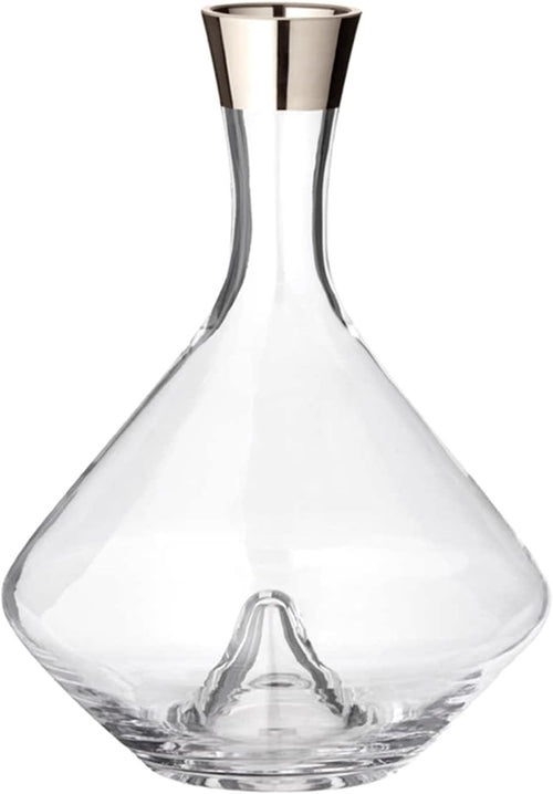Luxury Crystal Carafe 2.1L Platinum Rim Glass Water Wine Decanter