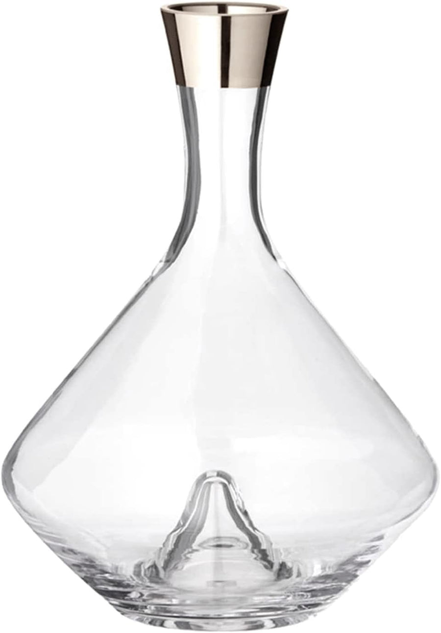 Luxury Crystal Carafe 2.1L Platinum Rim Glass Water Wine Decanter