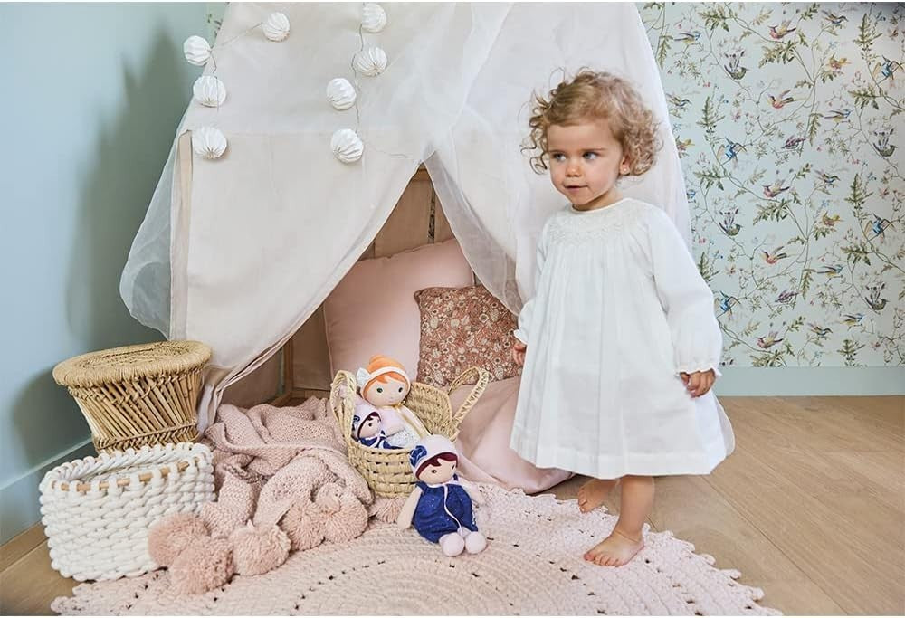 32cm Musical Soft Fabric Baby Doll Lullaby Night Glow Personalised Ribbon Gift