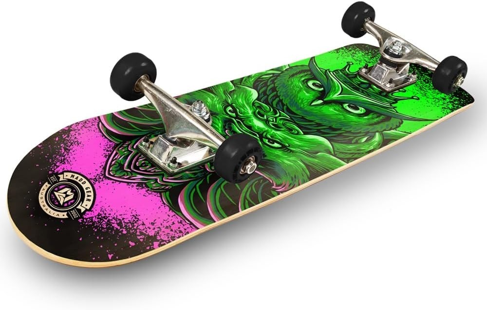 31" Adult Beginner Maple Skateboard with 50mm PU Wheels & Bubo Design