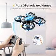 Mini Kids Drone with 3 Batteries, Hand & Remote Control, 3D Flip, Beginner, Blue
