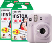 Instant Camera Bundle Lilac Purple 40 Shot Film Pack Selfie Mirror