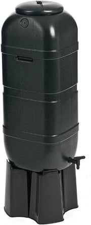 100L Slimline Garden Water Butt Set With Stand, Tap & Connector Kit