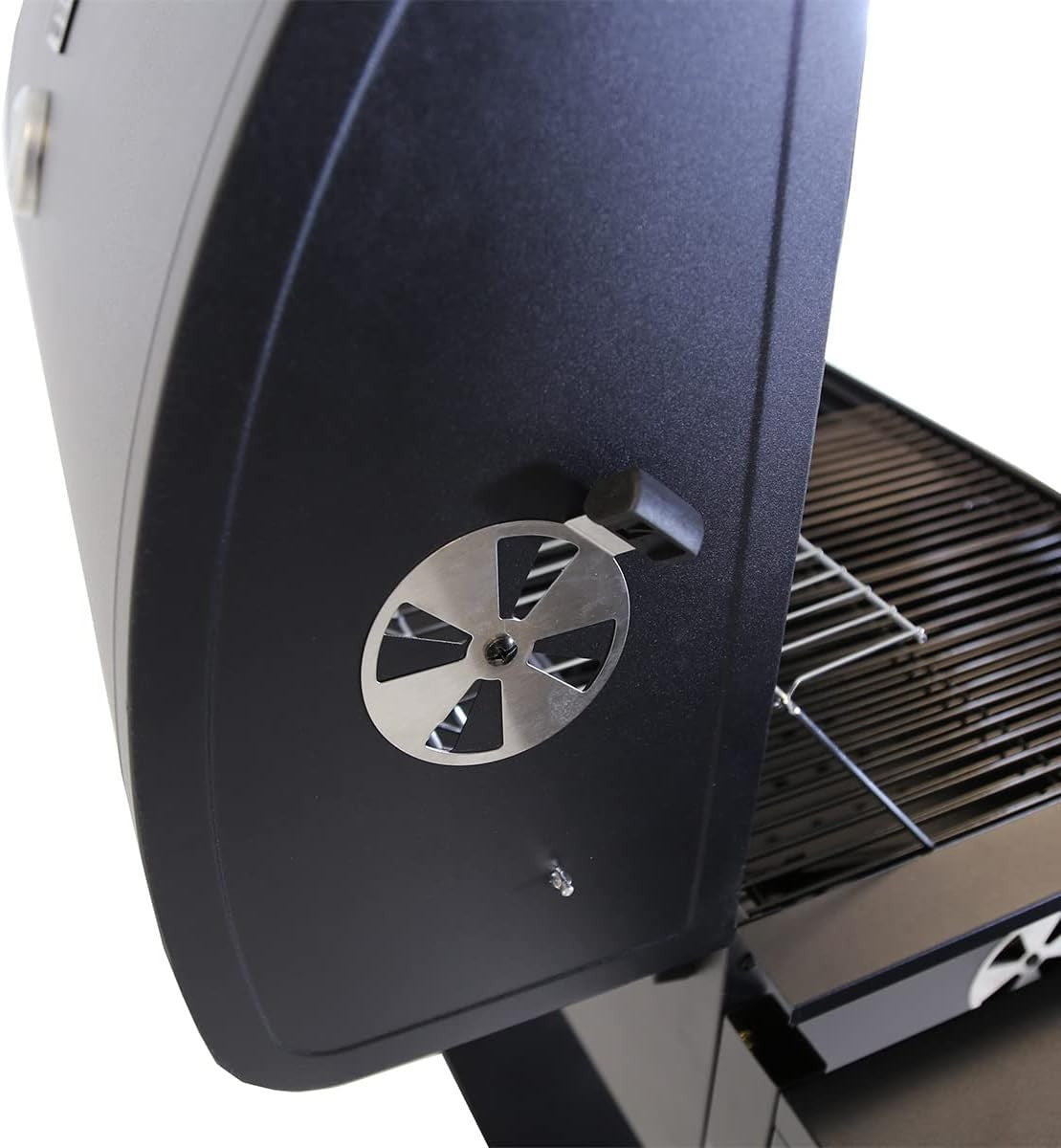 Large Charcoal BBQ Smoker Grill with Thermometer, Adjustable Height