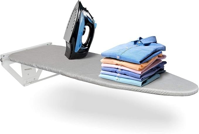 Wall Mounted Ironing Board Fold Down Space Saving Heat Resistant