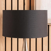 Black Drum Lampshade 40cm Cotton Cylinder Shade Table Floor Living Room Lamps