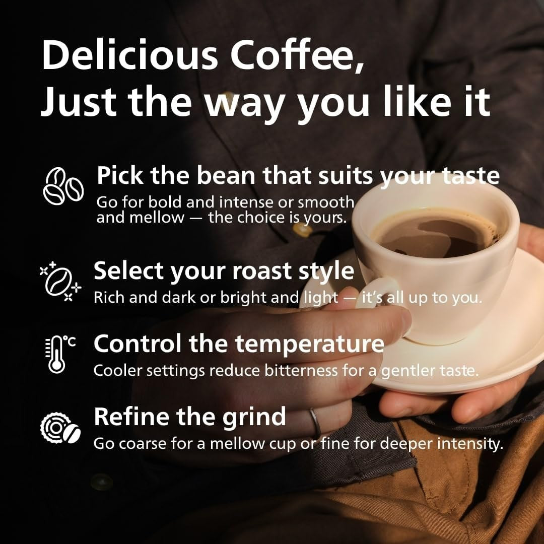 Automatic Bean to Cup Coffee Machine | Classic Milk Frother | 1500W Espresso