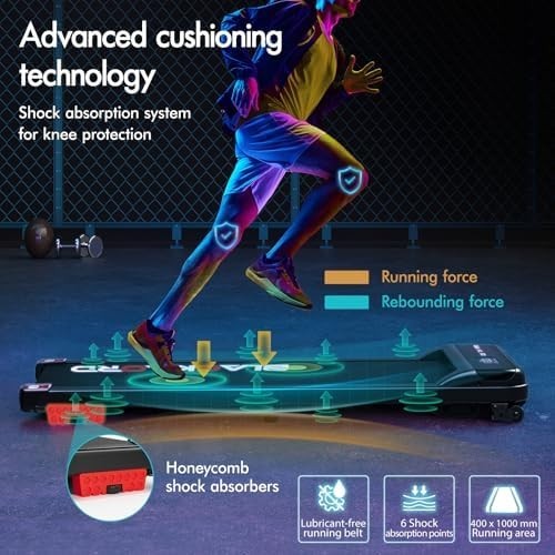 Under Desk Treadmill 3.2HP 4% Incline Shock Absorbing Portable