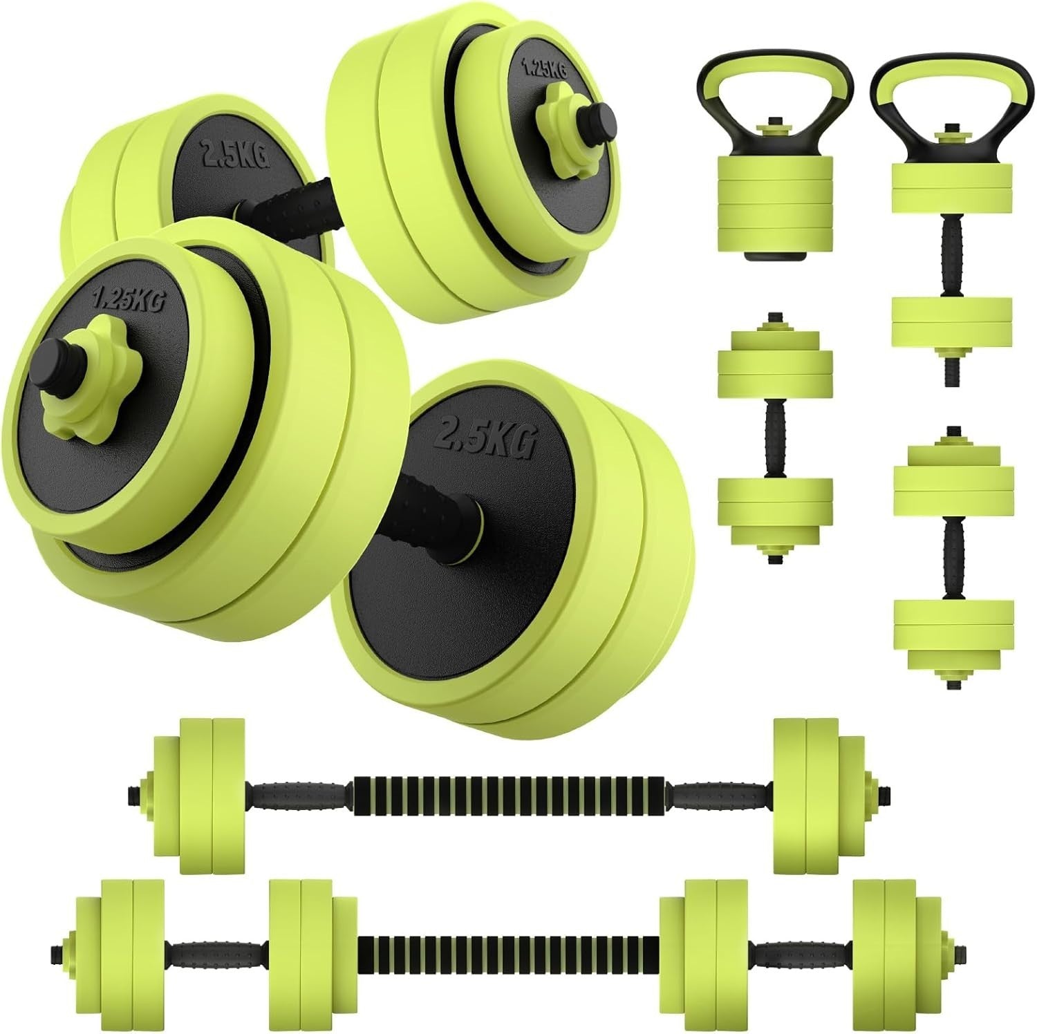 20kg Multi Function Weight Set 5 in 1 Dumbbell Barbell Home Gym