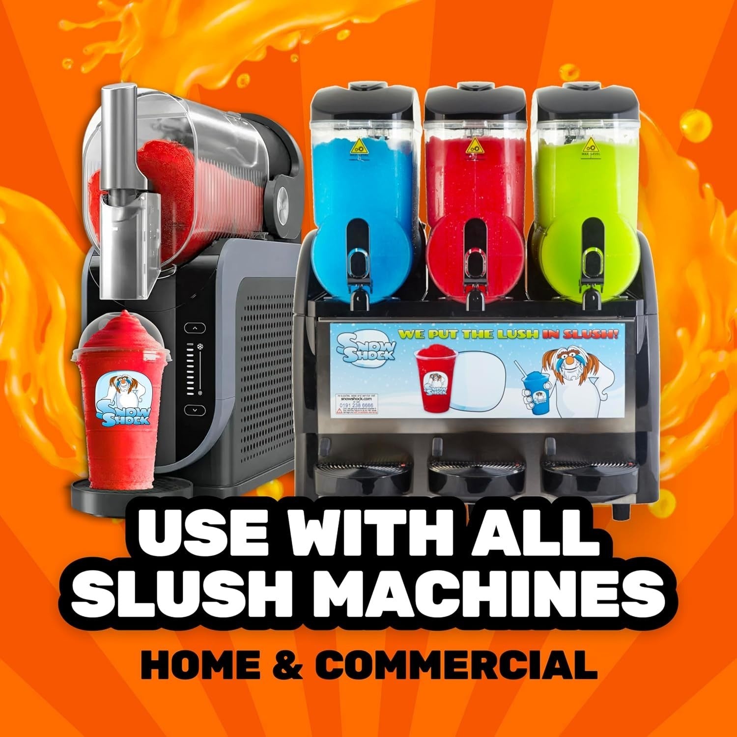 Slush Syrup Concentrate 2x5L Sour Apple & Cherry Ice Slush Drink Mix
