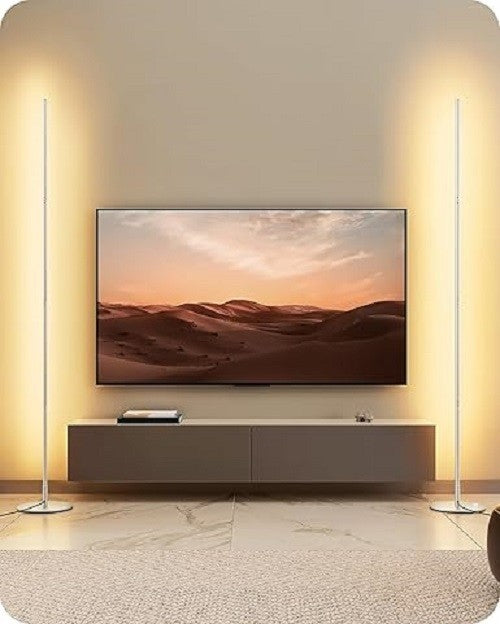 2 Pack LED Floor Lamp Dimmable Tall Corner Light Foot Switch Minimalist