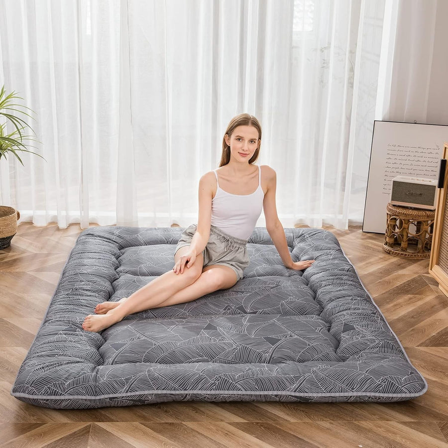 Premium Foldable Japanese Floor Mattress Futon – Thick Tatami Sleeping Pad