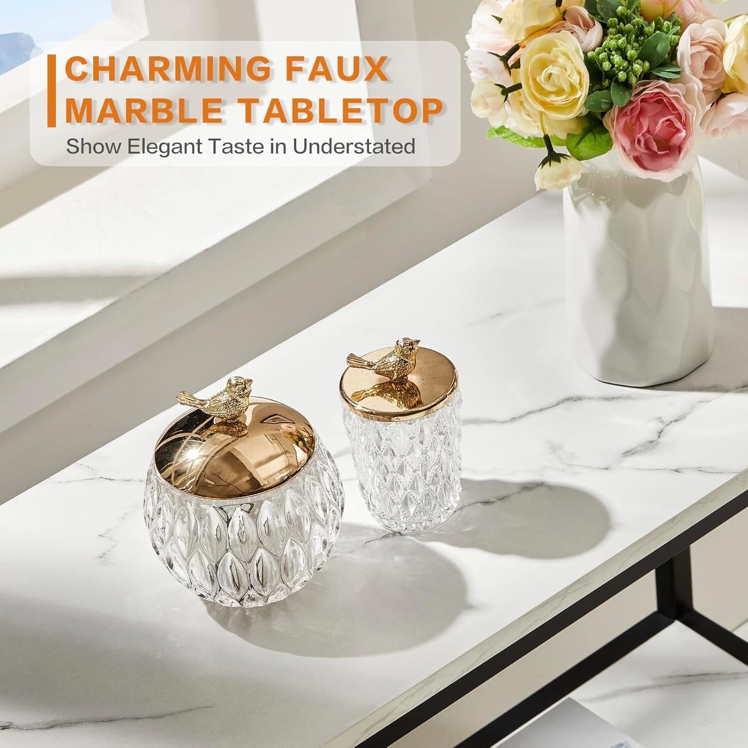 Modern Narrow Console Table with 3-Tier Storage Shelves – 80cm x 30cm x 80cm