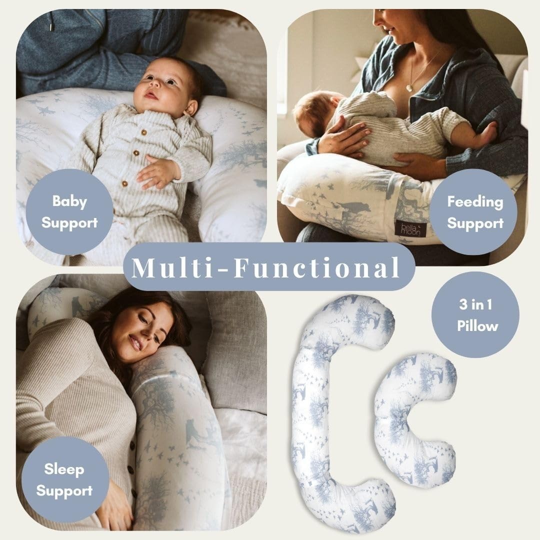 Full Body Pregnancy Pillow C Shape Maternity Support for Sleeping & Nursing