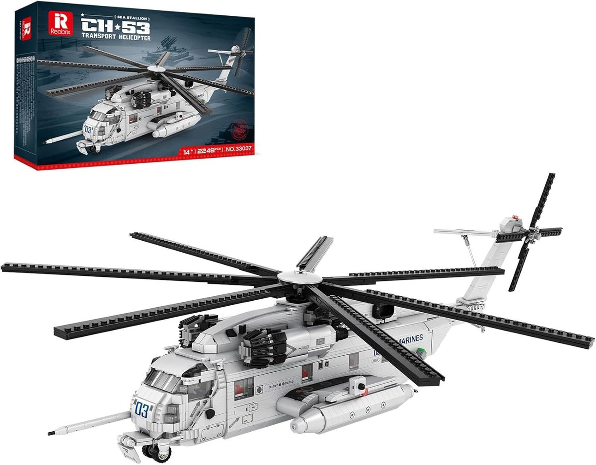 Military CH-53 Helicopter Model Building Kit 2248 Pcs, Adult DIY Toy Gift