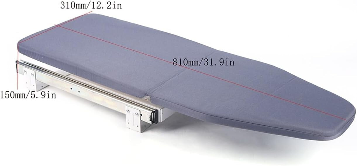 Wall Mounted Folding Ironing Board Cabinet Space Saving Drawer Design