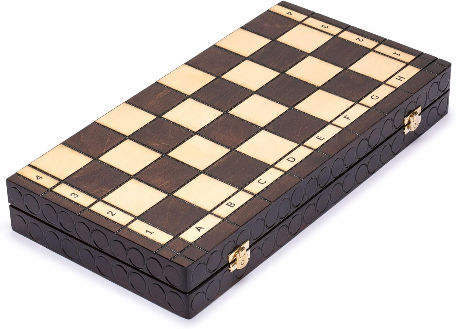 Luxury 45cm Wooden Folding Chess Set – Felt Bottom Pieces & Large Board