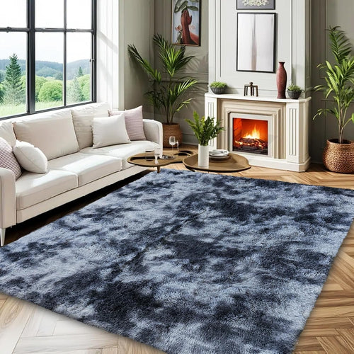 Extra Large Grey Shaggy Rug 200x290cm Soft Thick Non Slip Carpet Living Room