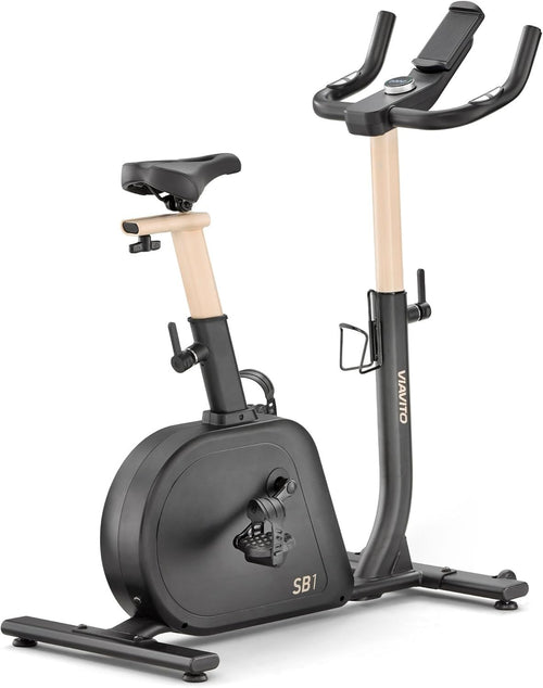 Upright Exercise Bike 16-Level Magnetic Resistance LED Bluetooth Home Gym